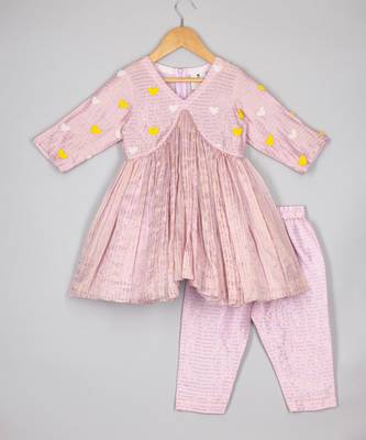 Lime green heart ghagara and blouse set 1
