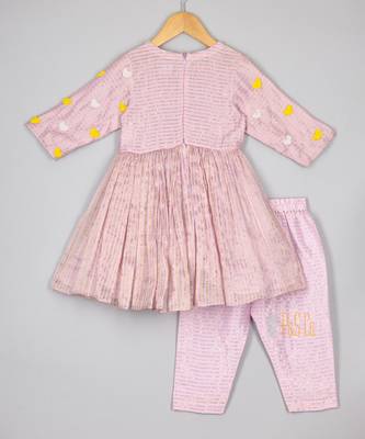 Lime green heart ghagara and blouse set 2
