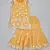 Mustard mirror kurta and sharara set