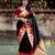 Black color silk blend sarees with blouse