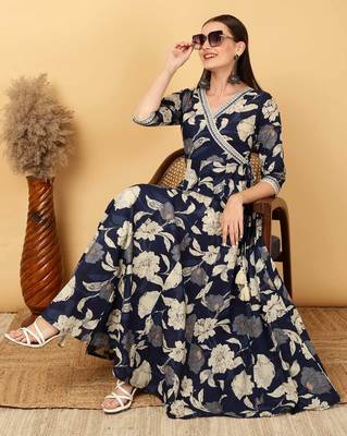 Women Trending Floral Printed Anarkali Kurta 1