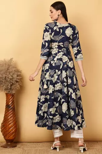 Women Trending Floral Printed Anarkali Kurta