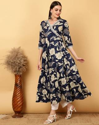 Women Trending Floral Printed Anarkali Kurta 4