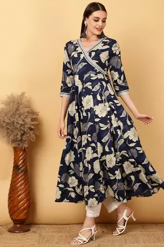 Women Trending Floral Printed Anarkali Kurta
