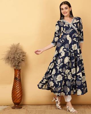 Women Trending Floral Printed Anarkali Kurta 6