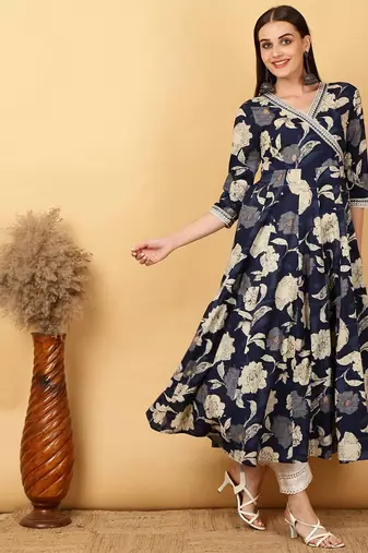Women Trending Floral Printed Anarkali Kurta