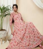 Women Trending Floral Printed Anarkali Kurta