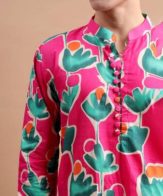 Pink men's kurta set 2