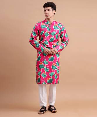 Pink men's kurta set 5
