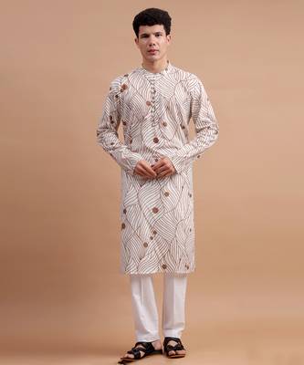Brown men's kurta set 1