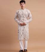 Brown men's kurta set
