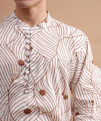Brown men's kurta set 3