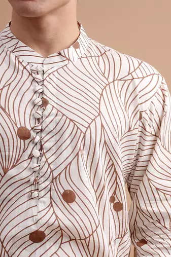 Brown men's kurta set
