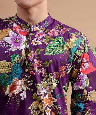 Purple men's kurta set 3