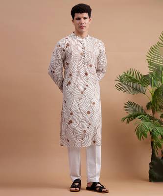 Brown men's kurta set 4