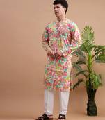 Multicolor men's kurta set