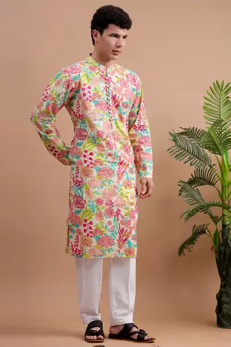 Multicolor men's kurta set
