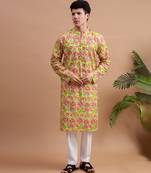 Yellow men's kurta set