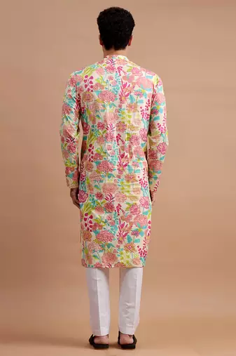 Multicolor men's kurta set