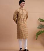 Green men's kurta set