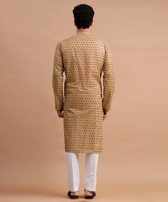 Green men's kurta set 3