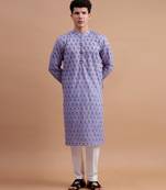 Lavender men's kurta set