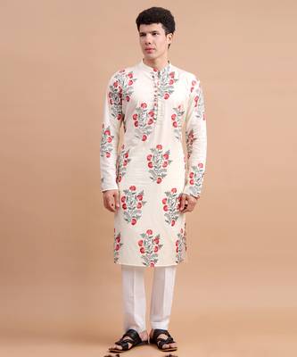 Off-white men's kurta set 1