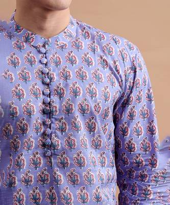 Lavender men's kurta set 2
