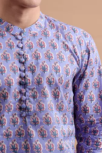 Lavender men's kurta set