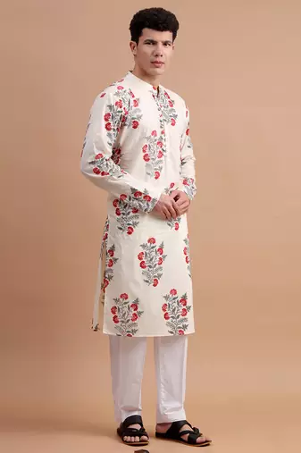 Off-white men's kurta set