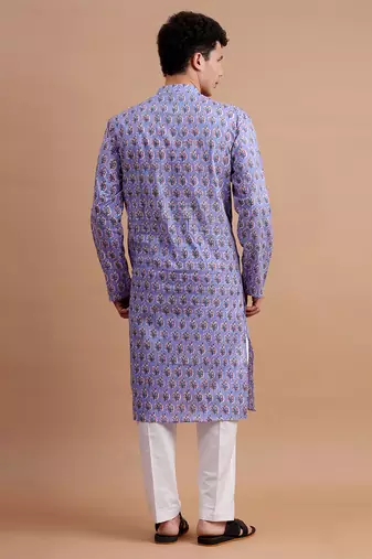 Lavender men's kurta set