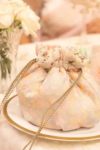 Flora round potli - grey