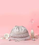 Sia pearl silver potli