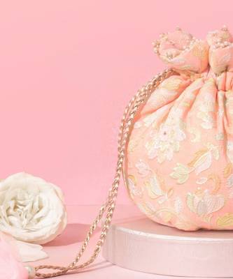 Flora round potli - peach 3