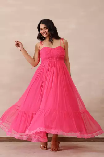 Fuchsia pink roseate dress
