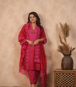 Red ombre suit set ( set of 3 )