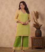 Green organza suit set (set of 3 )