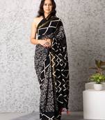 Laila handblock printed mul-mul saree