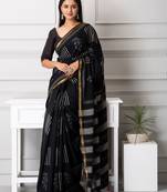 Kayla handblock printed mul-mul saree