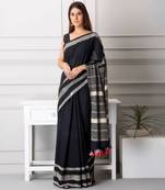 Emilia handblock printed mul-mul saree
