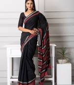 Emma handblock printed mul-mul saree