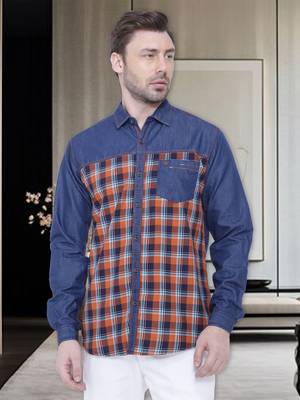 Men's casual denim shirt | cheks shirt for men 1
