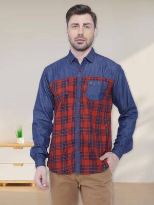Men's casual denim shirt | cheks shirt for men 1