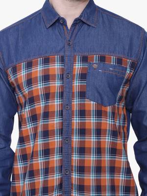 Men's casual denim shirt | cheks shirt for men 4