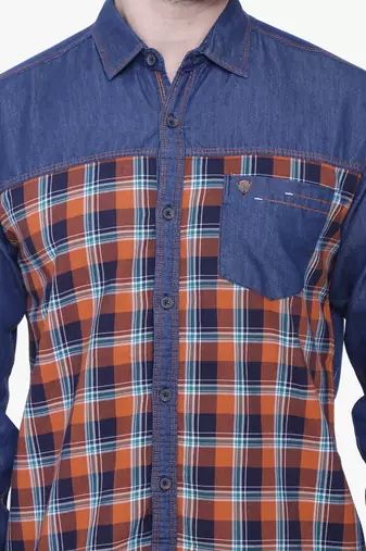 Men's casual denim shirt | cheks shirt for men