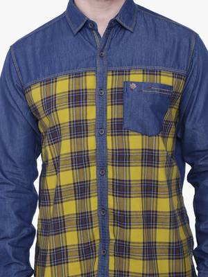 Men's casual denim shirt | cheks shirt for men 4