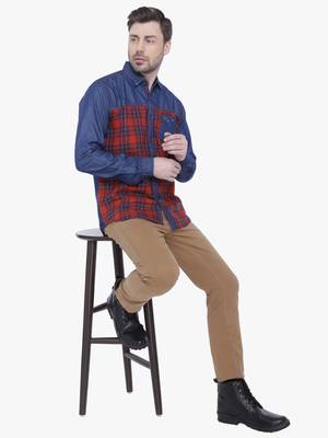 Men's casual denim shirt | cheks shirt for men 3