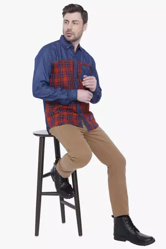 Men's casual denim shirt | cheks shirt for men