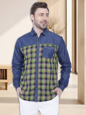 Men's casual denim shirt | cheks shirt for men 1