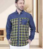 Men's casual denim shirt | cheks shirt for men